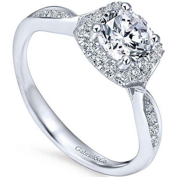 Gabriel "Jude" Round Halo Diamond Engagement Ring