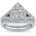 Gabriel "Juliana" Pear Halo Diamond Pave Engagement Ring