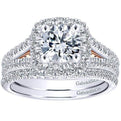 Gabriel & Co. "Perennial" Cushion Halo Diamond Engagement Ring