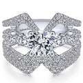 Gabriel "Lina" Wide Split Shank Diamond Engagement Ring