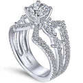 Gabriel "Lina" Wide Split Shank Diamond Engagement Ring