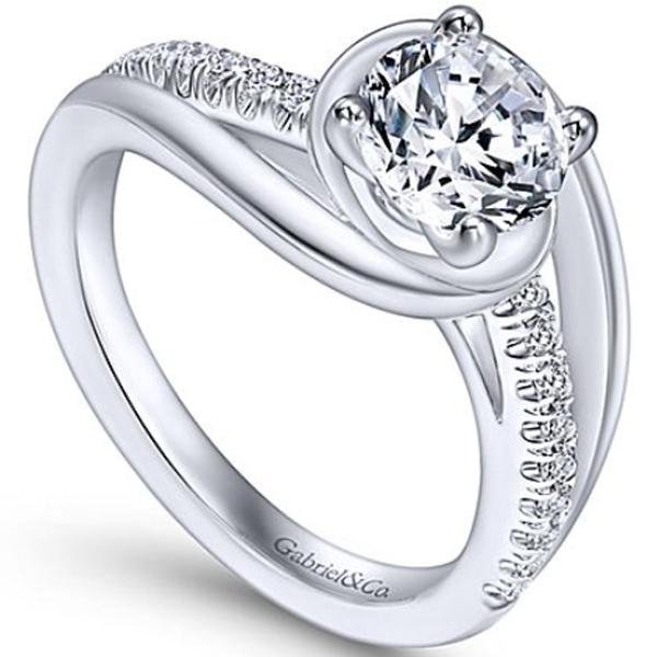 Gabriel "Lucca" Bypass Halo Diamond Engagement Ring