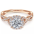 Gabriel "Marissa" Twist Diamond Halo Engagement Ring