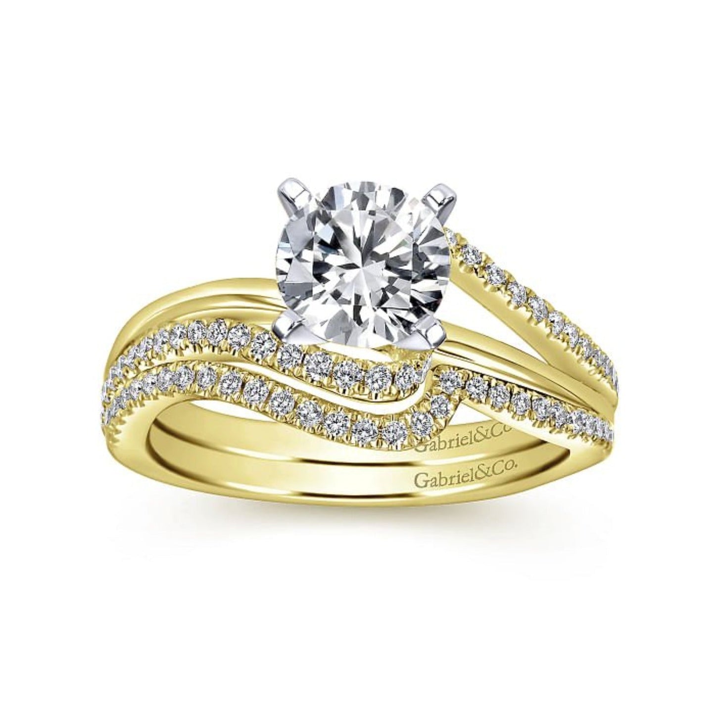 Gabriel & Co. "Naomi" Bypass Diamond Engagement Ring