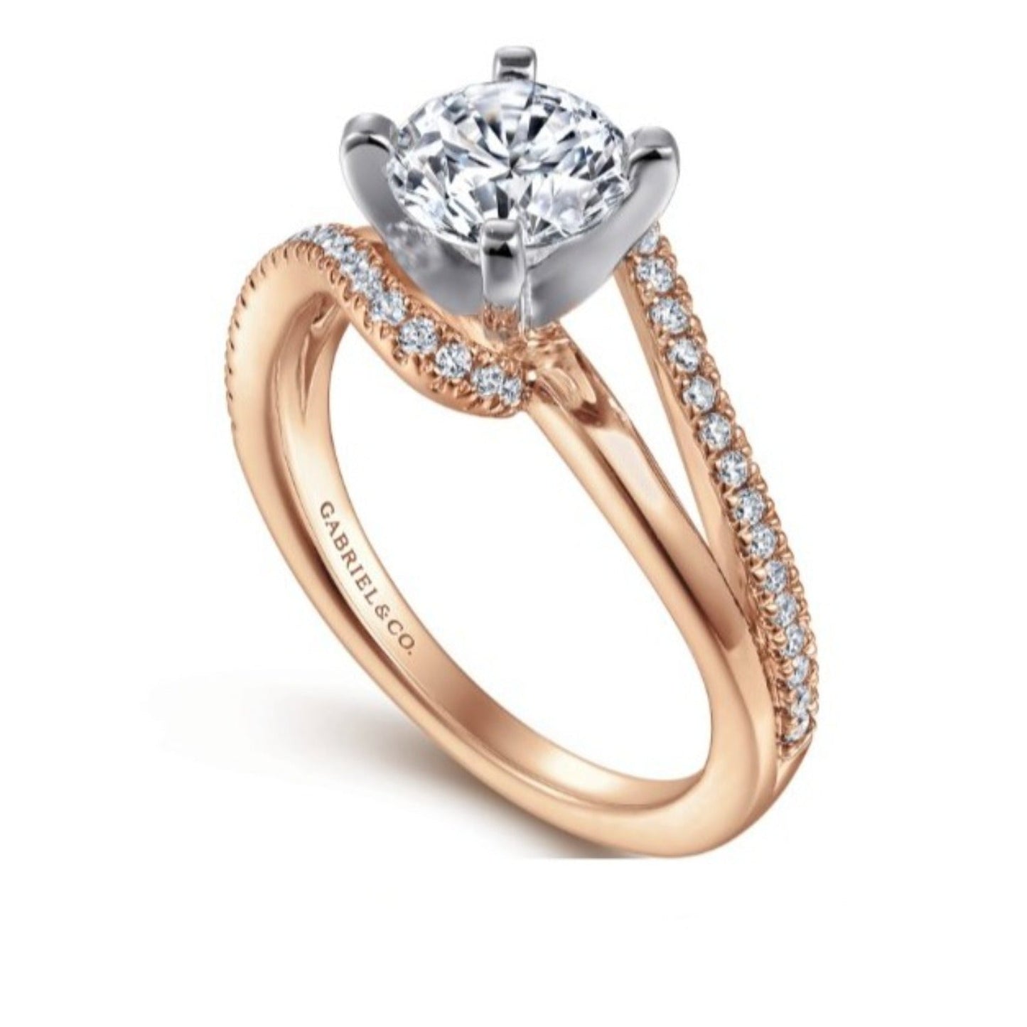 Gabriel & Co. "Naomi" Bypass Diamond Engagement Ring