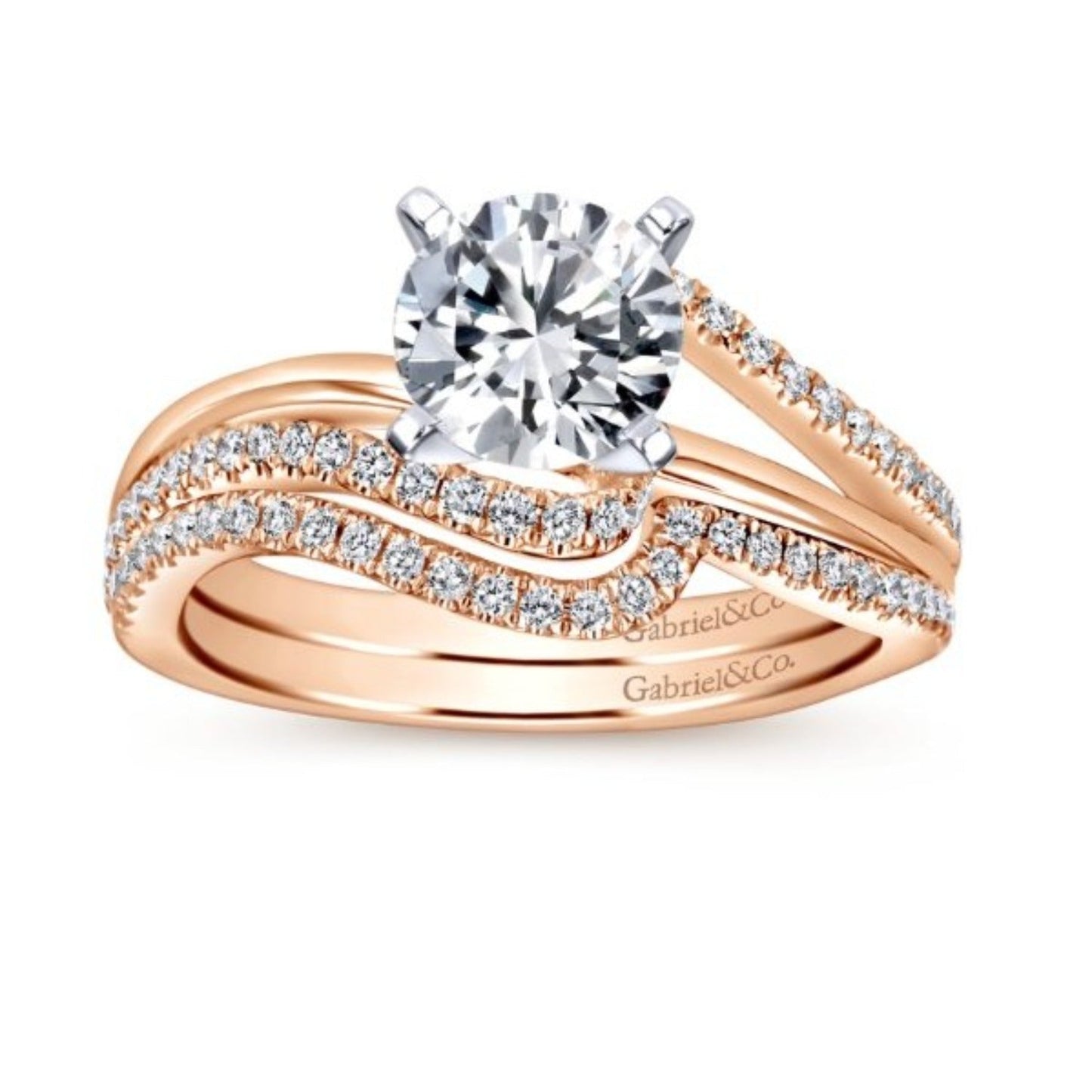 Gabriel & Co. "Naomi" Bypass Diamond Engagement Ring