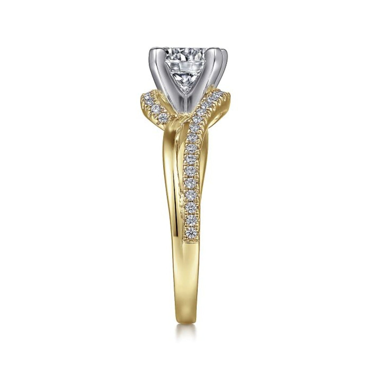 Gabriel & Co. "Naomi" Bypass Diamond Engagement Ring