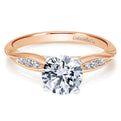 Gabriel & Co. Sculptured Shoulder Diamond Engagement Ring