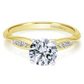 Gabriel & Co. Sculptured Shoulder Diamond Engagement Ring