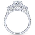 Gabriel "Sheryl" Emerald Cut & Tapered Baguette Diamond Engagement Ring