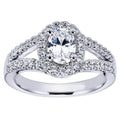 Gabriel  & Co. "Vita" Oval Cut Diamond Halo Engagement Ring