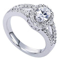 Gabriel  & Co. "Vita" Oval Cut Diamond Halo Engagement Ring