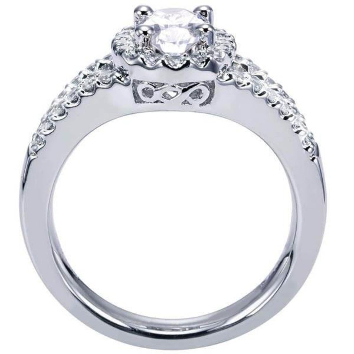 Gabriel  & Co. "Vita" Oval Cut Diamond Halo Engagement Ring