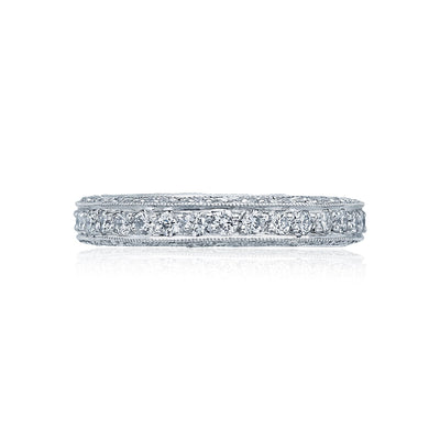 Tacori 18k White Gold Sculpted Crescent Diamond Wedding Band (1 CTW)