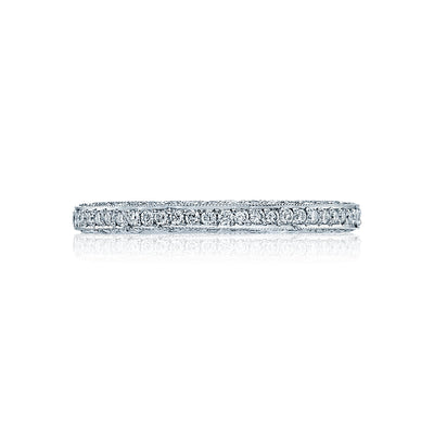 Tacori 18k White Gold Sculpted Crescent Diamond Wedding Band (0.55 CTW)