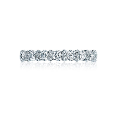 Tacori 18k White Gold Classic Crescent Diamond Wedding Band (2.1 CTW)