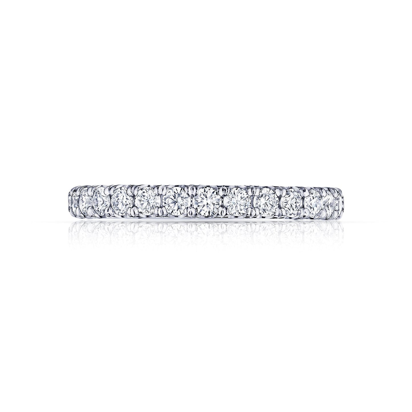 Tacori 18k White Gold Petite Crescent Diamond Wedding Band (0.98 CTW)