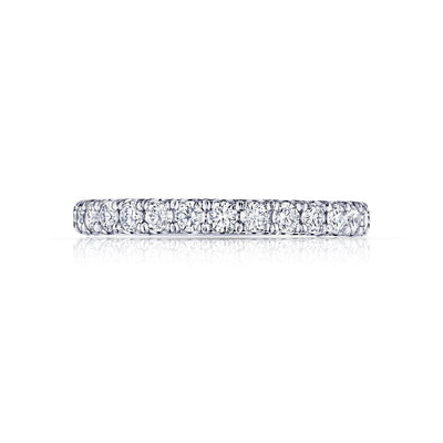 Tacori 18k White Gold Petite Crescent Diamond Wedding Band (0.98 CTW)