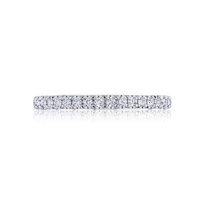 Tacori 18k White Gold Petite Crescent Diamond Wedding Band (0.55 CTW)