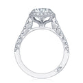 Round with Cushion Bloom Engagement Ring