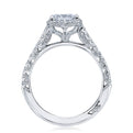 Princess with Cushion Bloom Engagement Ring