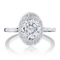 Round, Oval Bloom Engagement Ring