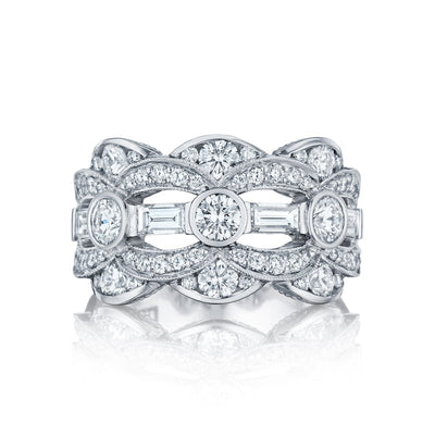 Tacori Adoration 18k White Gold Diamond Wedding Band (1.91 CTW)