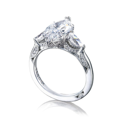 Tacori Platinum RoyalT Marquise Diamond Engagement Ring Setting (0.84 CTW)