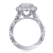 Round with Cushion Bloom Engagement Ring