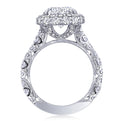 Round with Cushion Bloom Engagement Ring