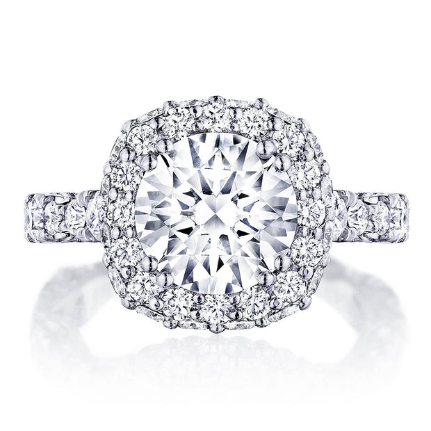 Round with Cushion Bloom Engagement Ring