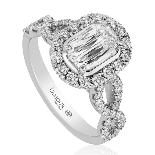 LAmour Crisscut Diamond Engagement Ring