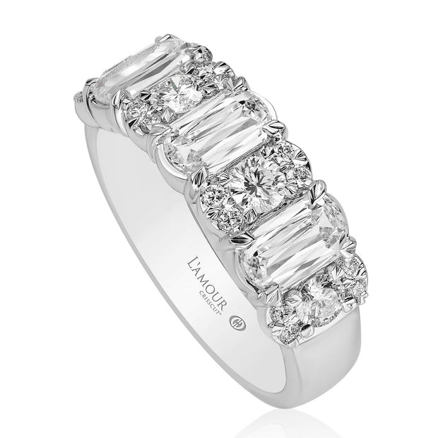 Christopher Designs LAmour Crisscut Diamond Band