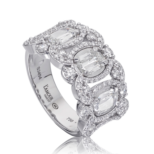 LAmour Crisscut® Diamond Anniversary Band