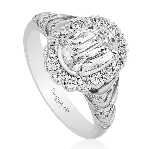 LAmour Crisscut  Diamond Engagement Ring