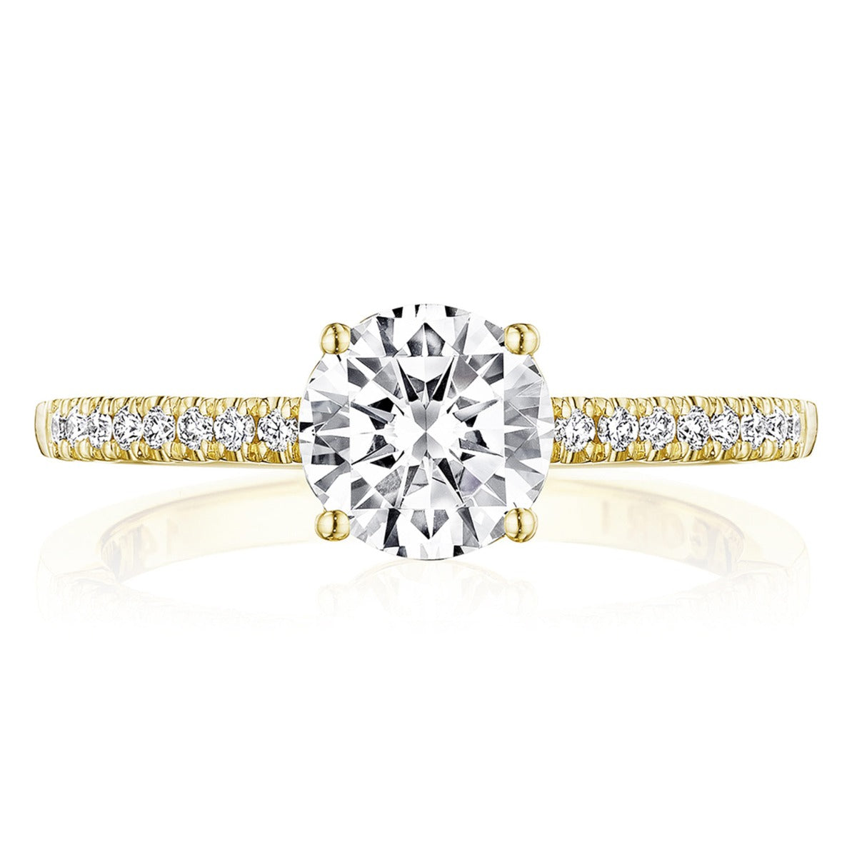 Tacori 14k Yellow Gold Coastal Crescent Collection Classic Engagement Ring Setting 0.16CTW