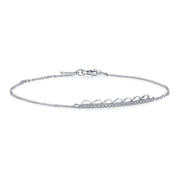 Open Crescent Diamond Bracelet