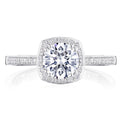 Round with Cushion Bloom Engagement Ring