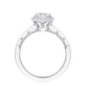 Round with Cushion Bloom Engagement Ring