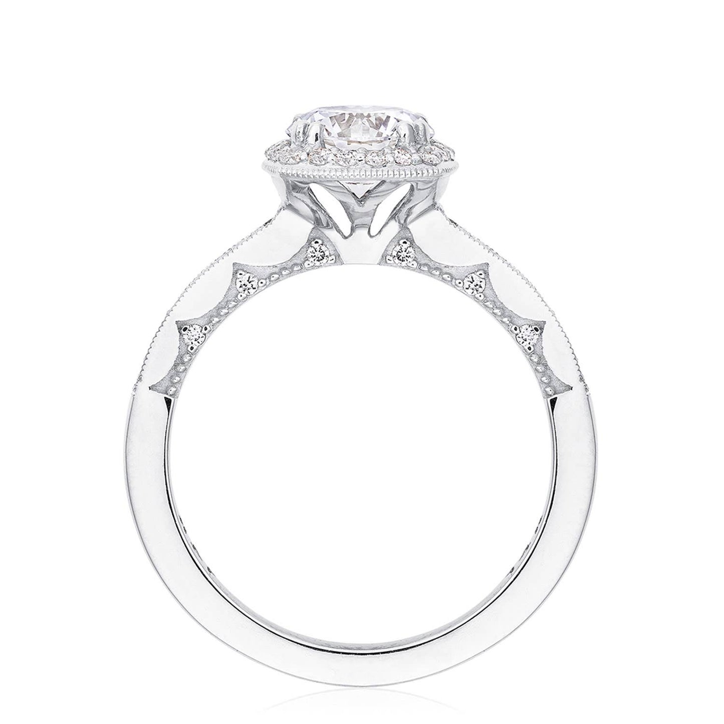 Round with Cushion Bloom Engagement Ring