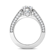 FlyerFit Micropave 14K White Gold Engagement Ring