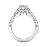 FlyerFit Micropave 14K White Gold Engagement Ring