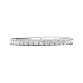 FlyerFit Micropave 18K White Gold Wedding Band