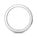 FlyerFit Micropave 18K White Gold Wedding Band