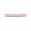 FlyerFit Micropave 14K Pink Gold Wedding Band