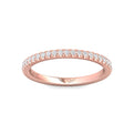 FlyerFit Micropave 14K Pink Gold Wedding Band