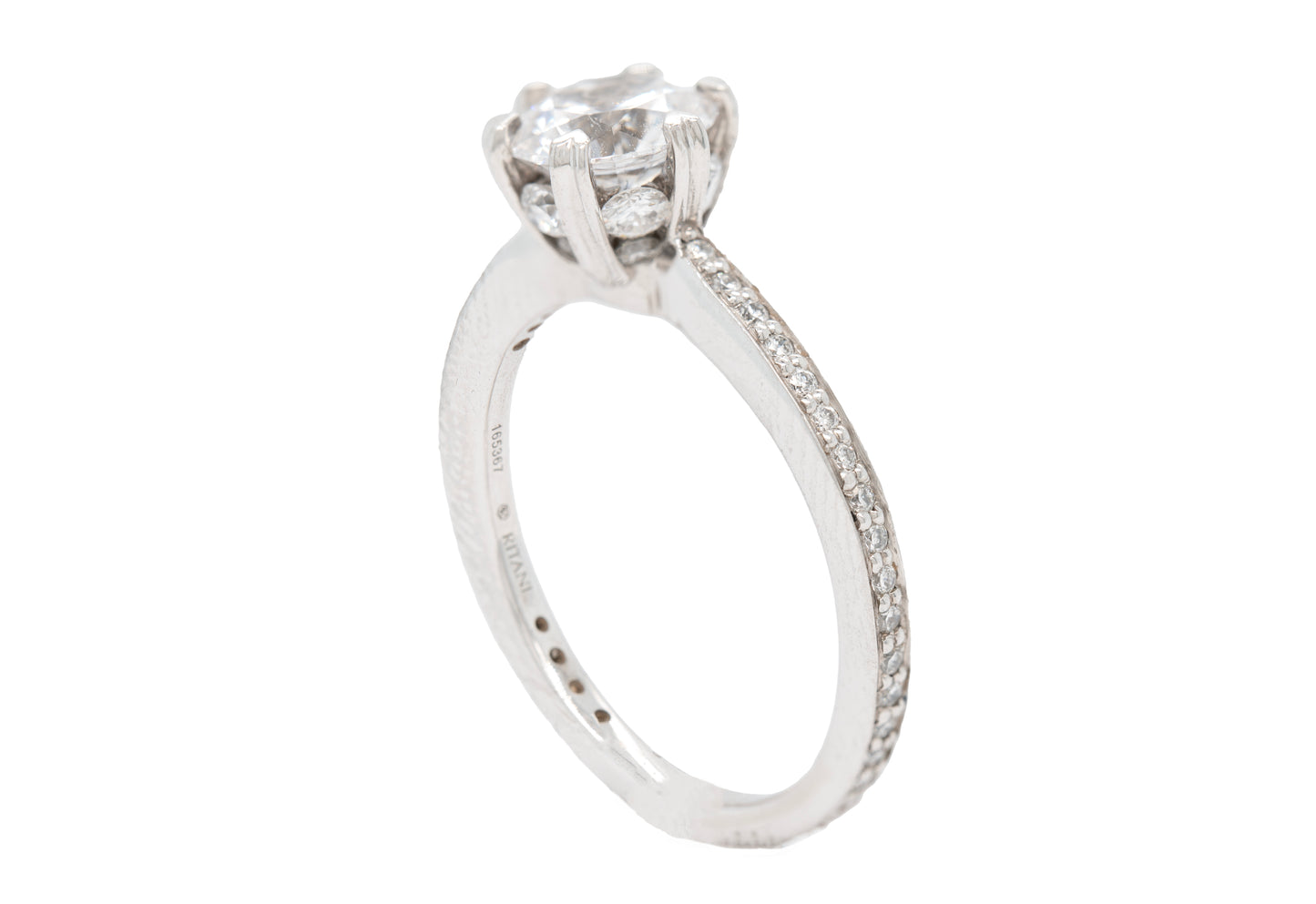 18 Karat White Gold Engagement Ring by Ritani