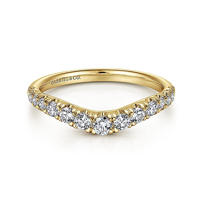 Gabriel & Co. AN10958Y44JJ 14K Yellow Gold Diamond Anniversary Band