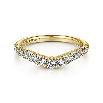 Gabriel & Co. AN10958Y44JJ 14K Yellow Gold Diamond Anniversary Band