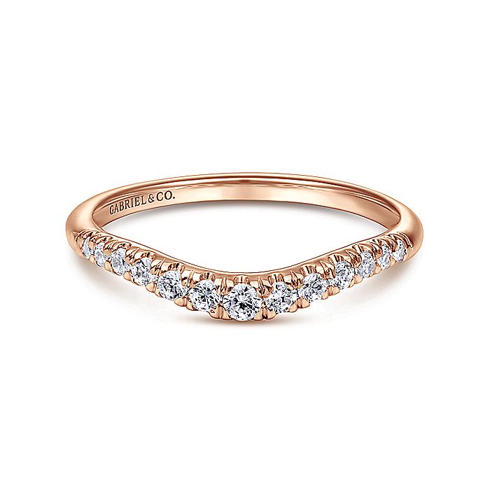 Gabriel & Co. AN10963K44JJ 14K Rose Gold Diamond Anniversary Band